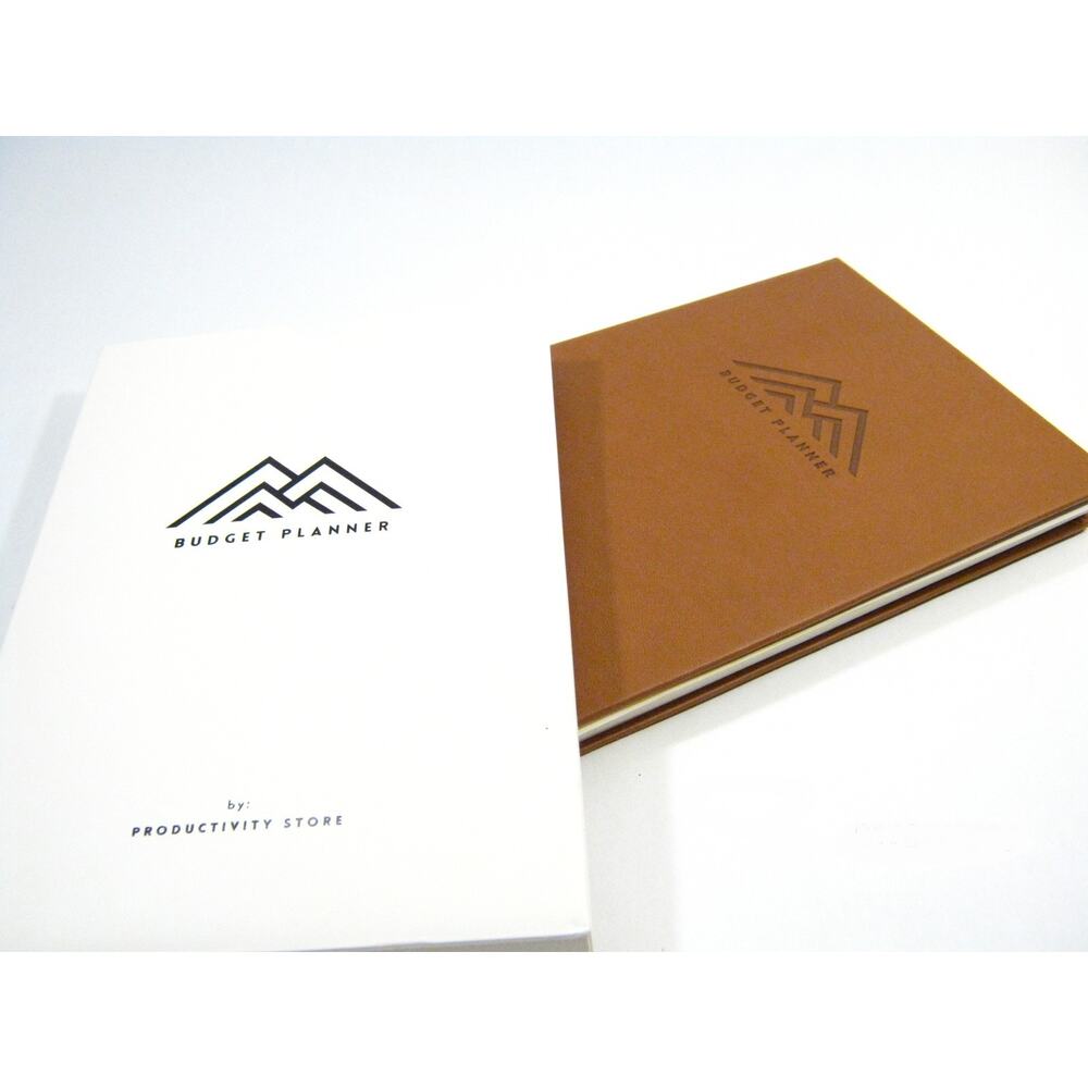 Brown Vegan leather Budget Planner Budget Book |12-Month Finance Expense Tracker